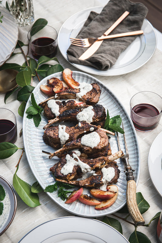 American Lamb's Grilled Rack of Lamb with Pomegranate Molasses